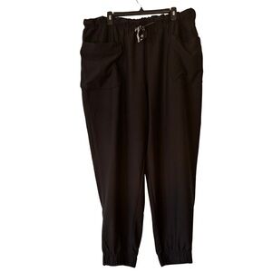 3/$20 Climate Right by Cuddl Duds Black Drawstring Waist Pants